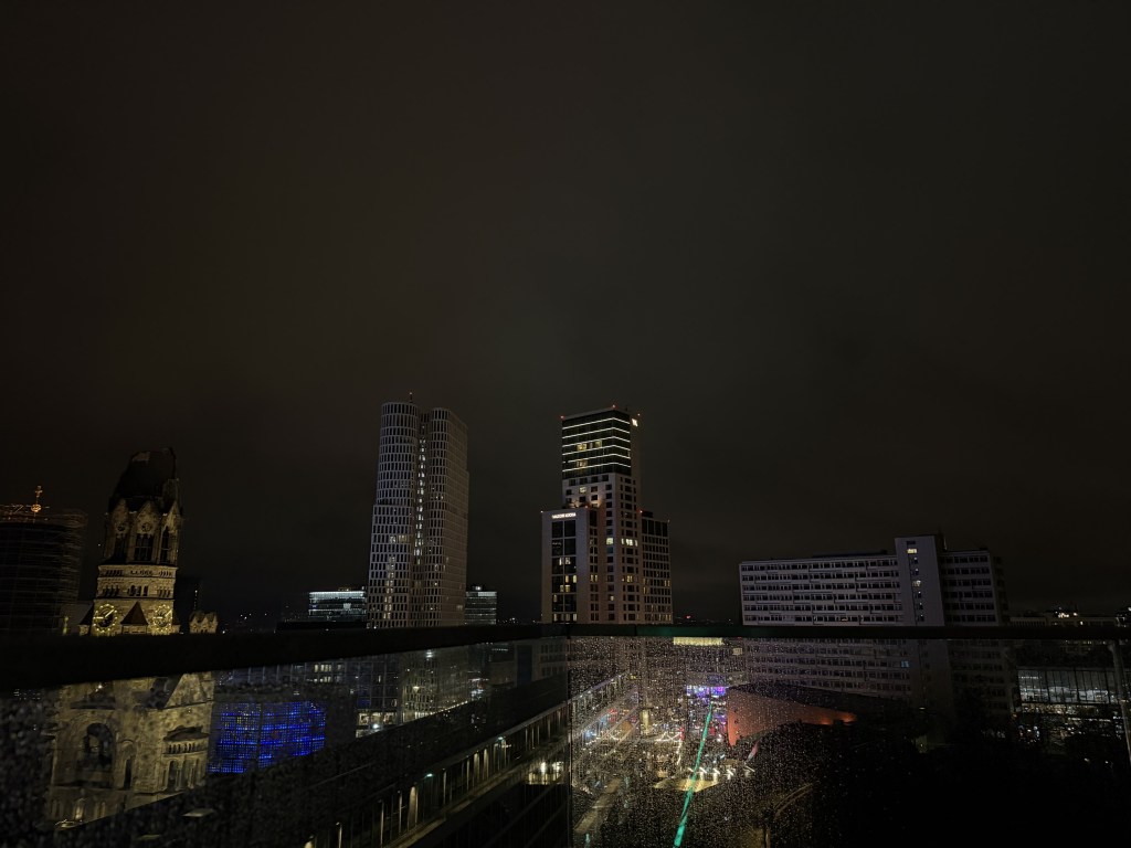 Berlin city at night.